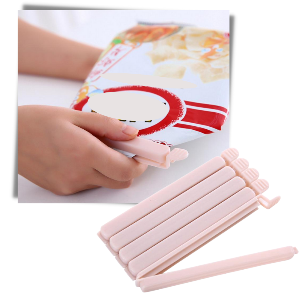 Lot de 15 clips de scellage pour sachets alimentaires - Ozerty