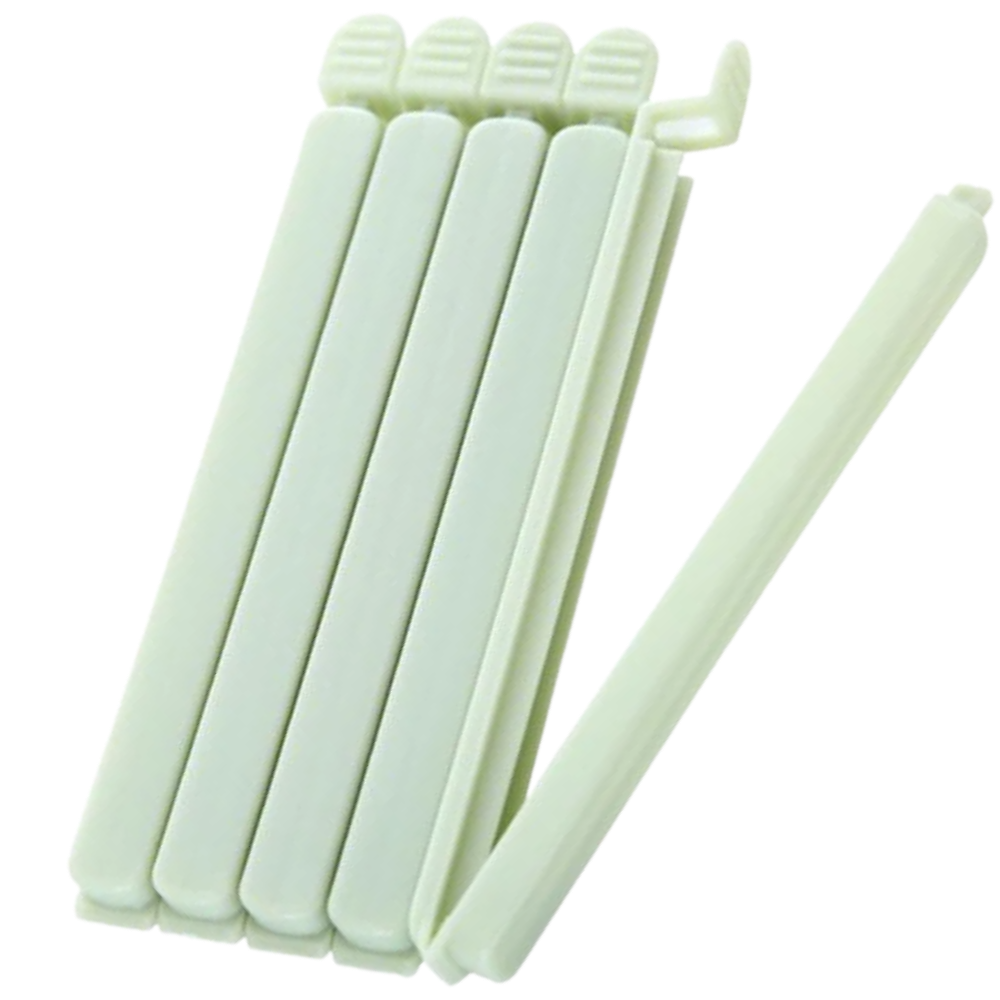 Lot de 15 clips de scellage pour sachets alimentaires -Vert/Grand - Ozerty