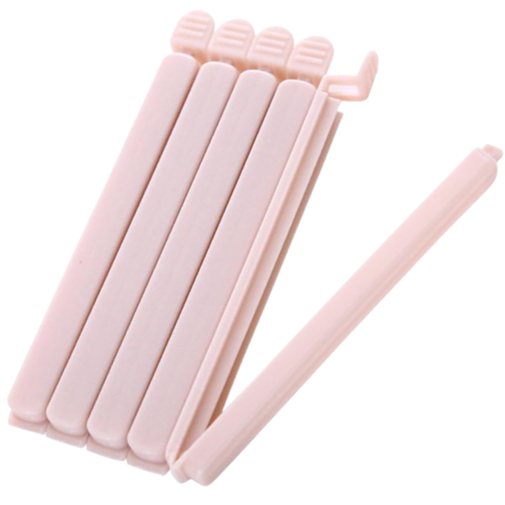 Lot de 15 clips de scellage pour sachets alimentaires -Rose/Grand - Ozerty