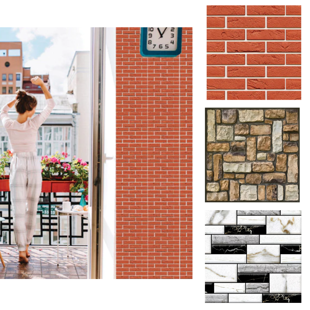 Carreaux muraux en mousse 3d à décoller et à coller