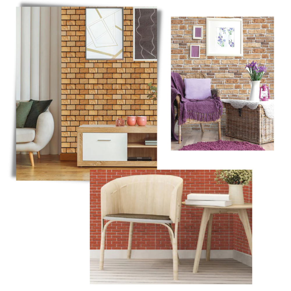 Carreaux muraux en mousse 3d à décoller et à coller - Ozerty