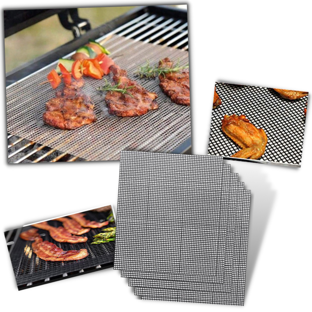 Grilles de cuisson anti-adhésives pour barbecue (5pcs)