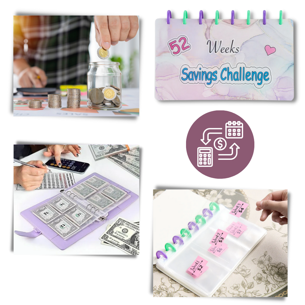 Classeur d'épargne complet de 52 semaines
- Ozerty