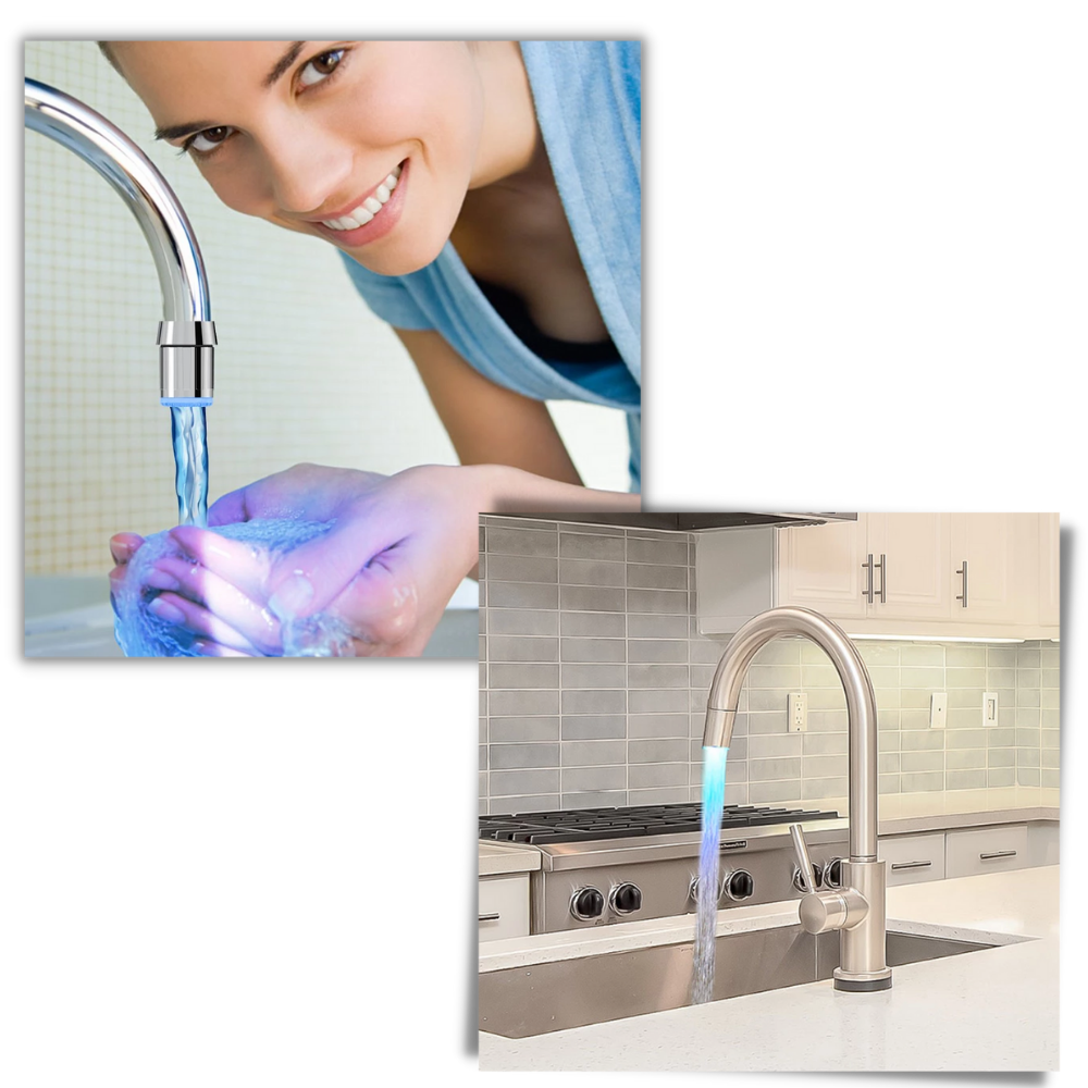 Buse de robinet avec capteur de température à couleur changeante - Ozerty