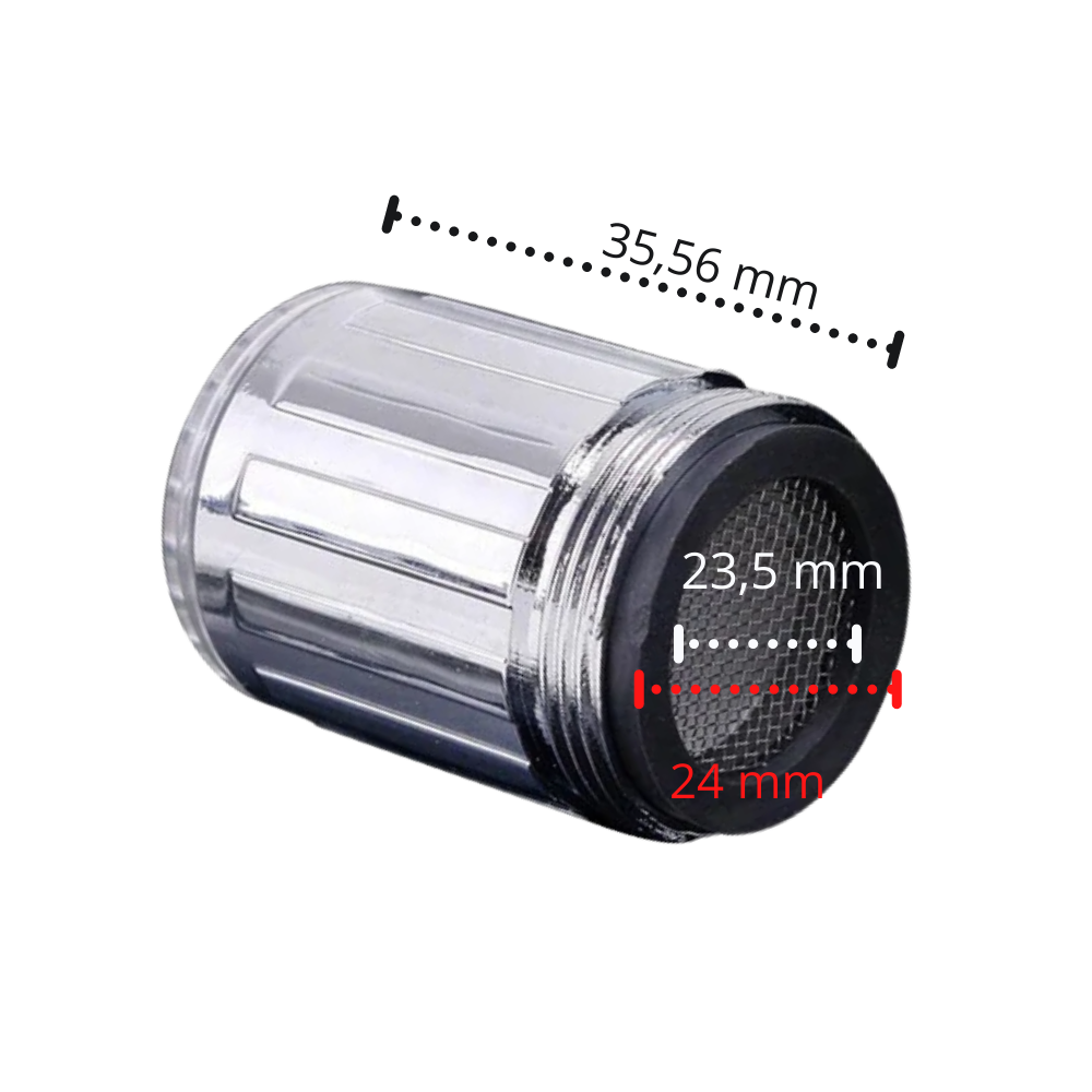 Buse de robinet avec capteur de température à couleur changeante - Ozerty