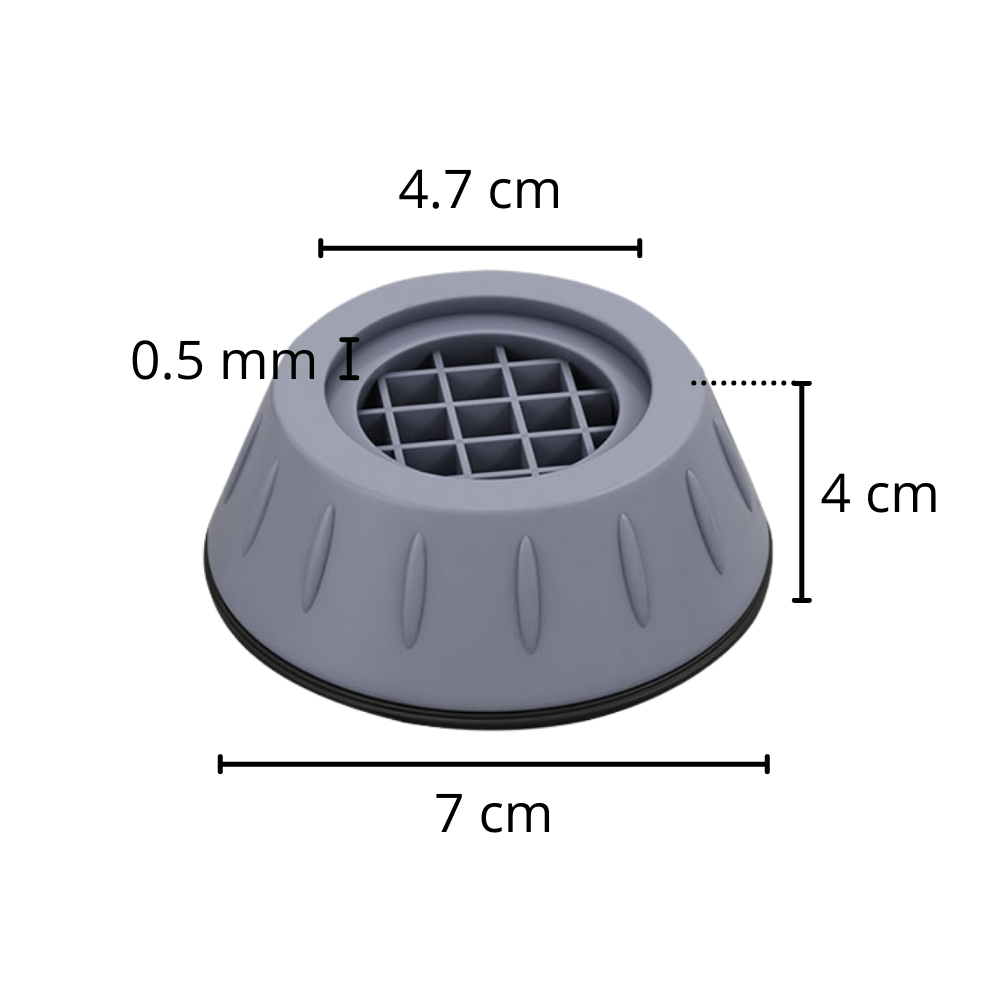 Lot de 4 patins en caoutchouc anti-vibration - Ozerty