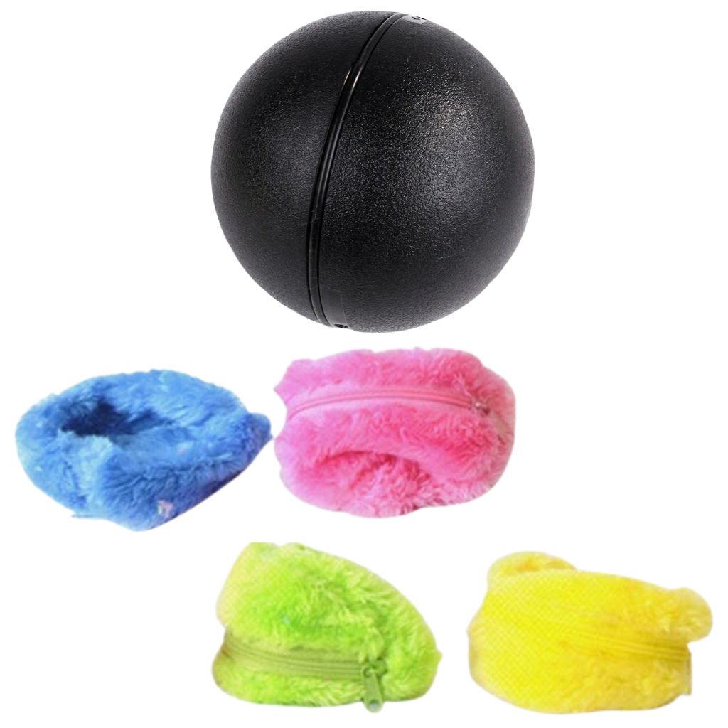 Balle rotative automatique pour chien avec 4 housses - Ozerty