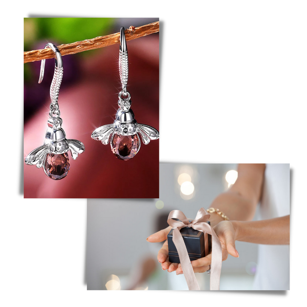 Boucles d'oreilles en forme d'abeille - Ozerty