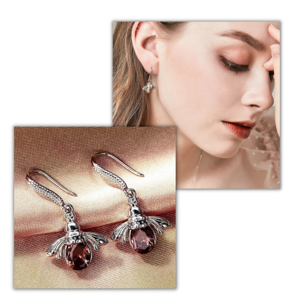 Boucles d'oreilles en forme d'abeille - Ozerty
