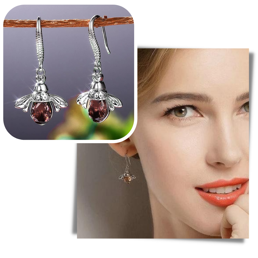 Boucles d'oreilles en forme d'abeille - Ozerty