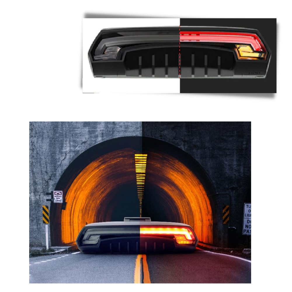 Feu arrière de sécurité pour vélo avec clignotants - Ozerty