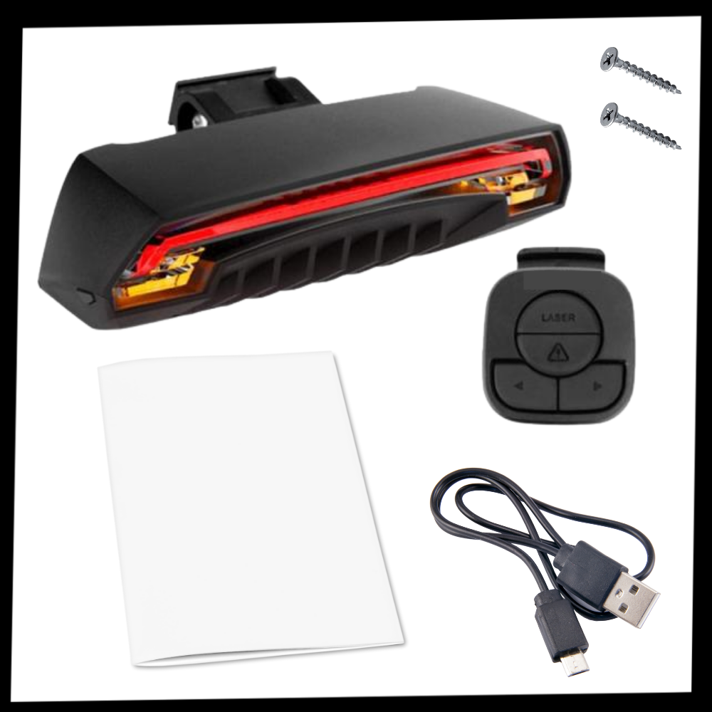 Feu arrière de sécurité pour vélo avec clignotants - Ozerty