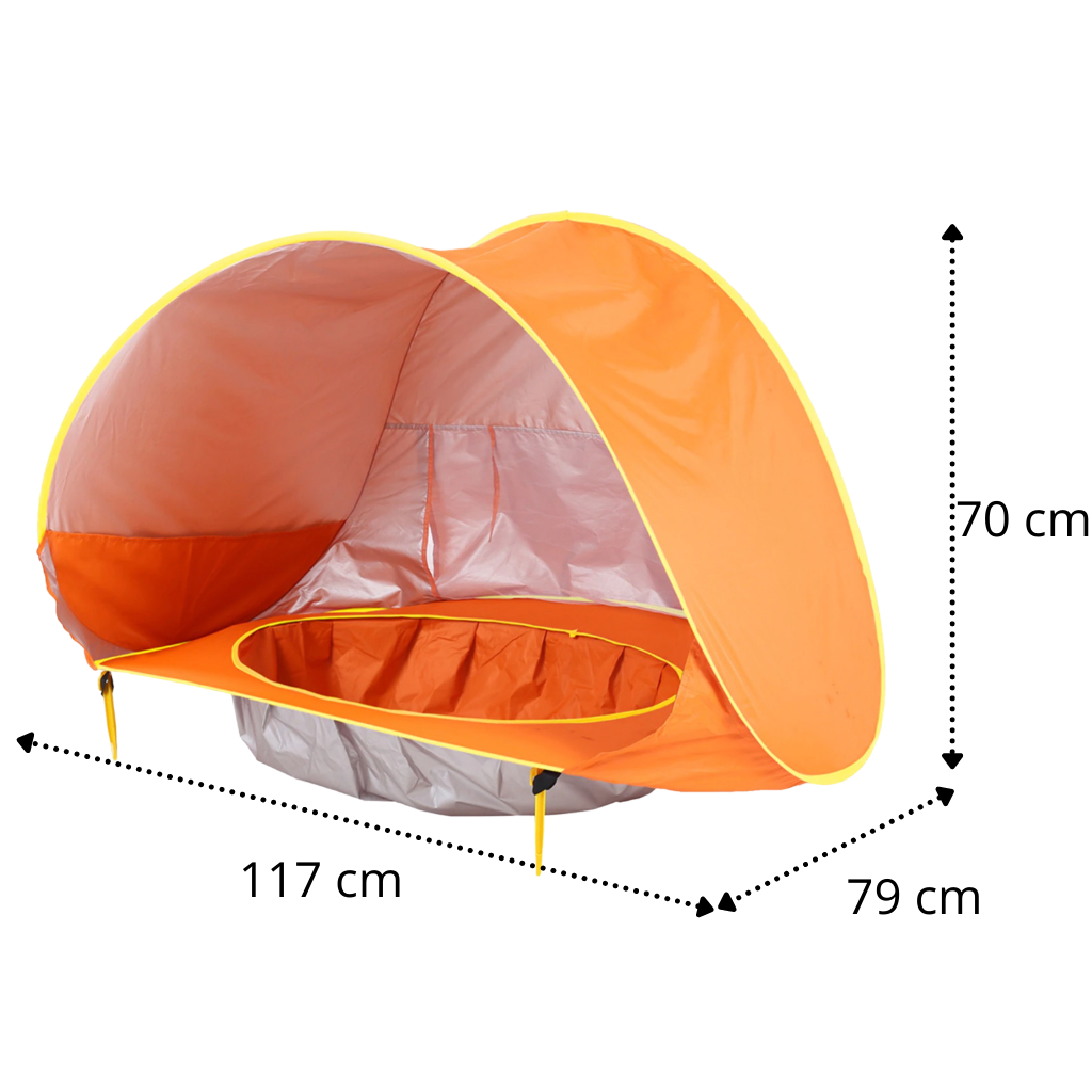 Tente de plage portative pour bébé avec mini-piscine - Ozerty