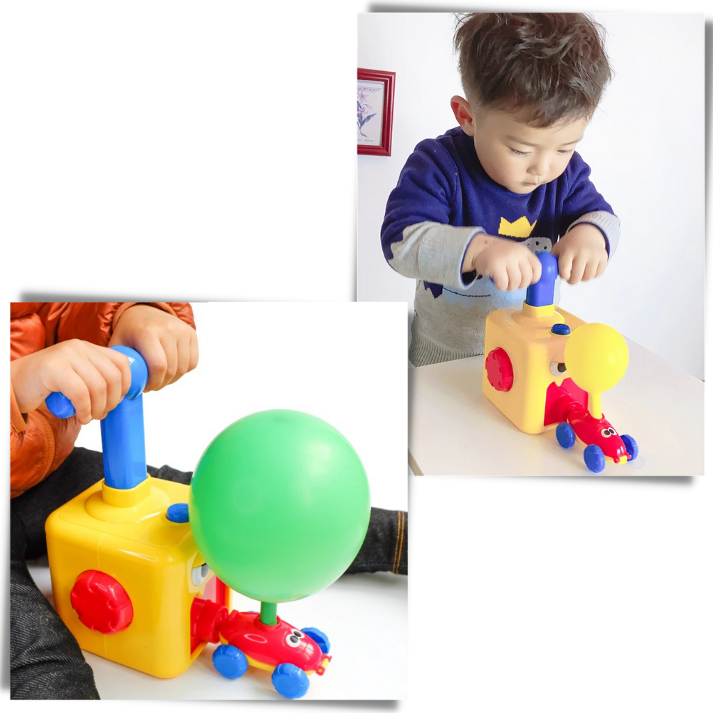 Voiture jouet lanceuse de ballons - Ozerty