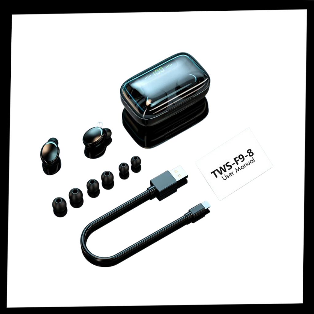 Écouteurs Bluetooth avec boîtier de chargement - Ozerty