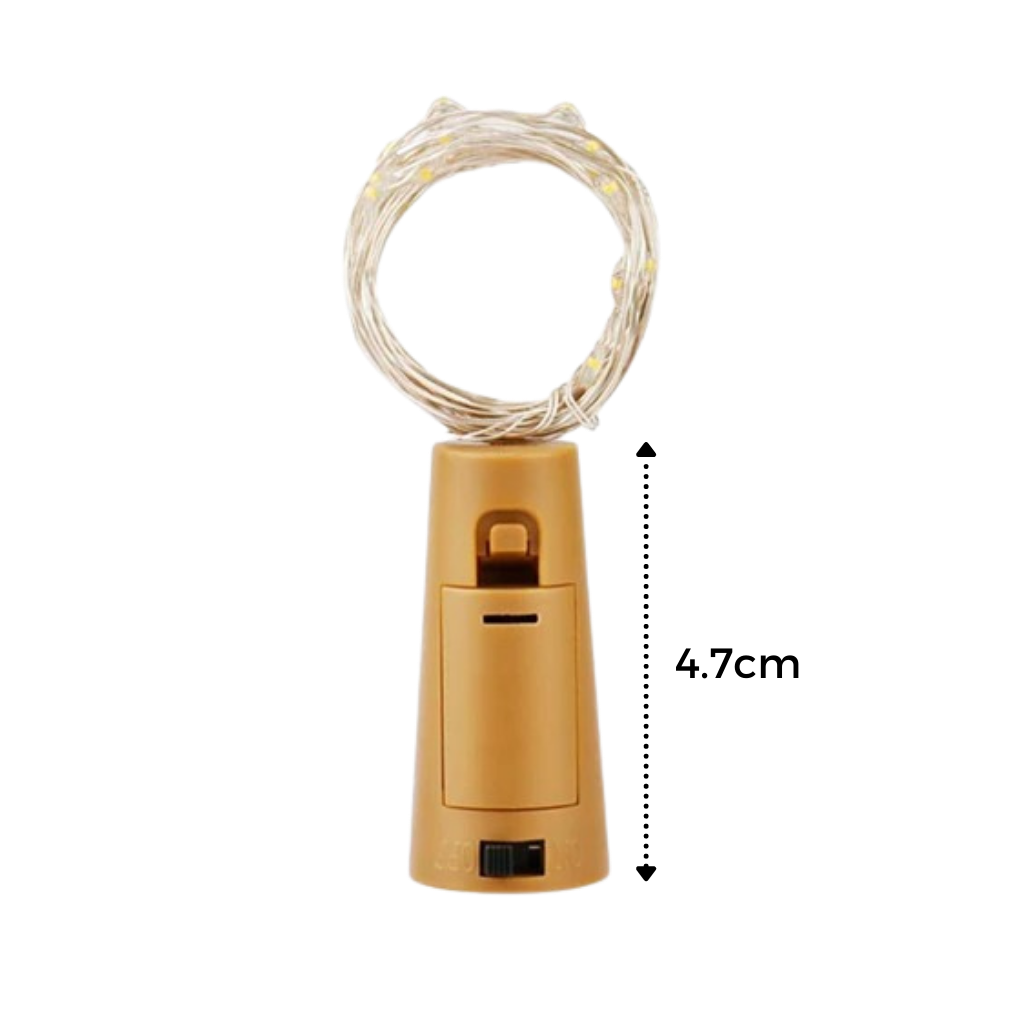 Guirlande lumineuse LED pour bouteille avec bouchon (lot de 3) - Ozerty