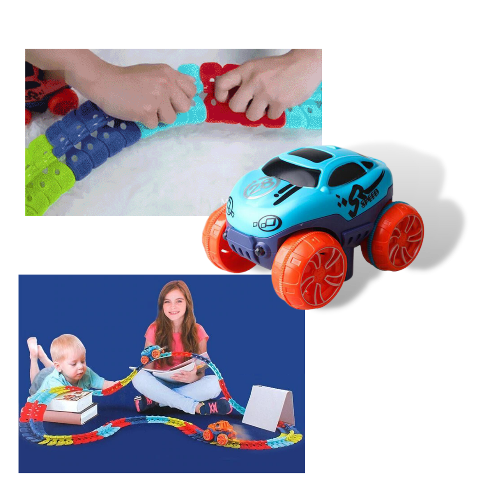 Jouet de voiture ferroviaire flexible pour enfants - Ozerty