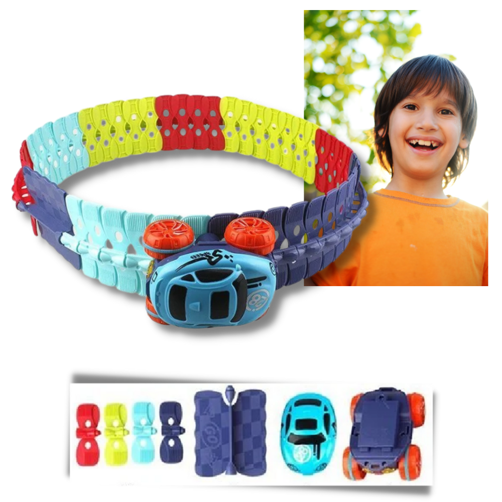 Jouet de voiture ferroviaire flexible pour enfants - Ozerty