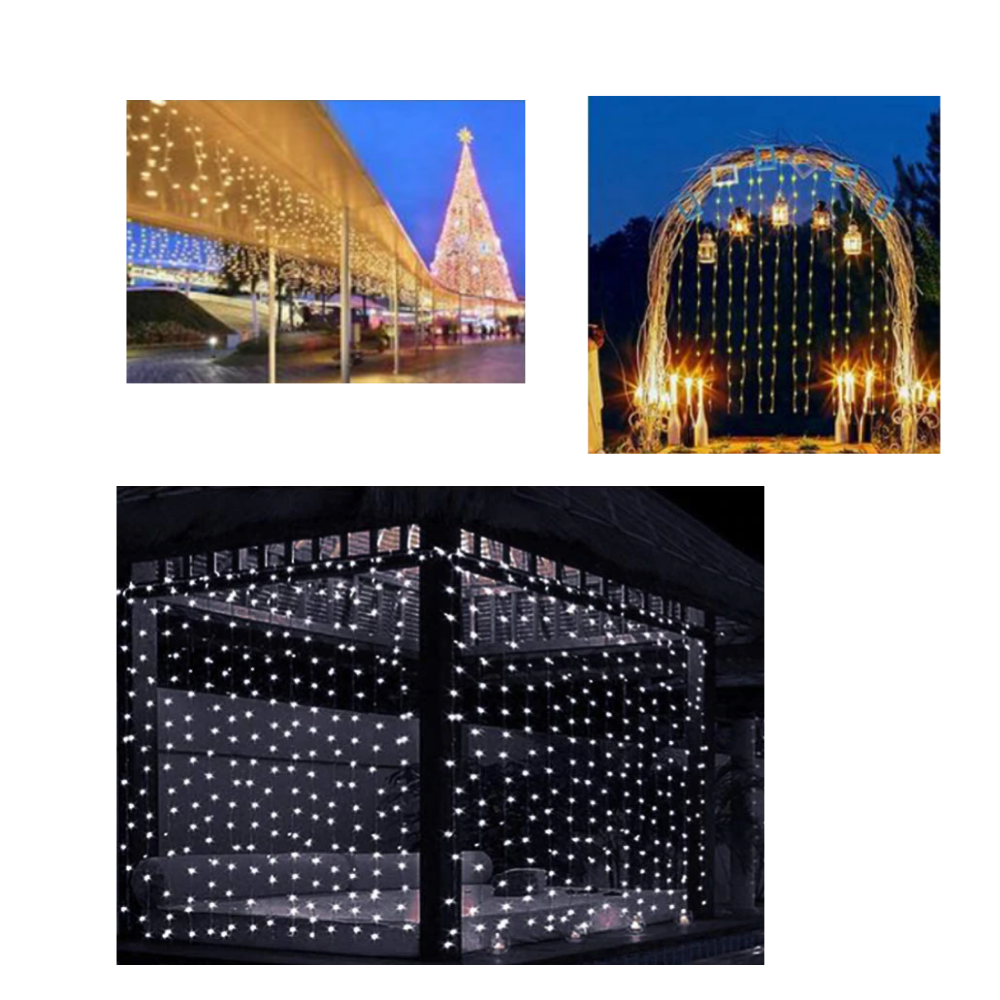 Rideau de lumières féeriques avec télécommande - Ozerty