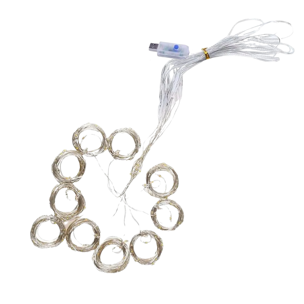 Rideau de lumières féeriques avec télécommande - Ozerty