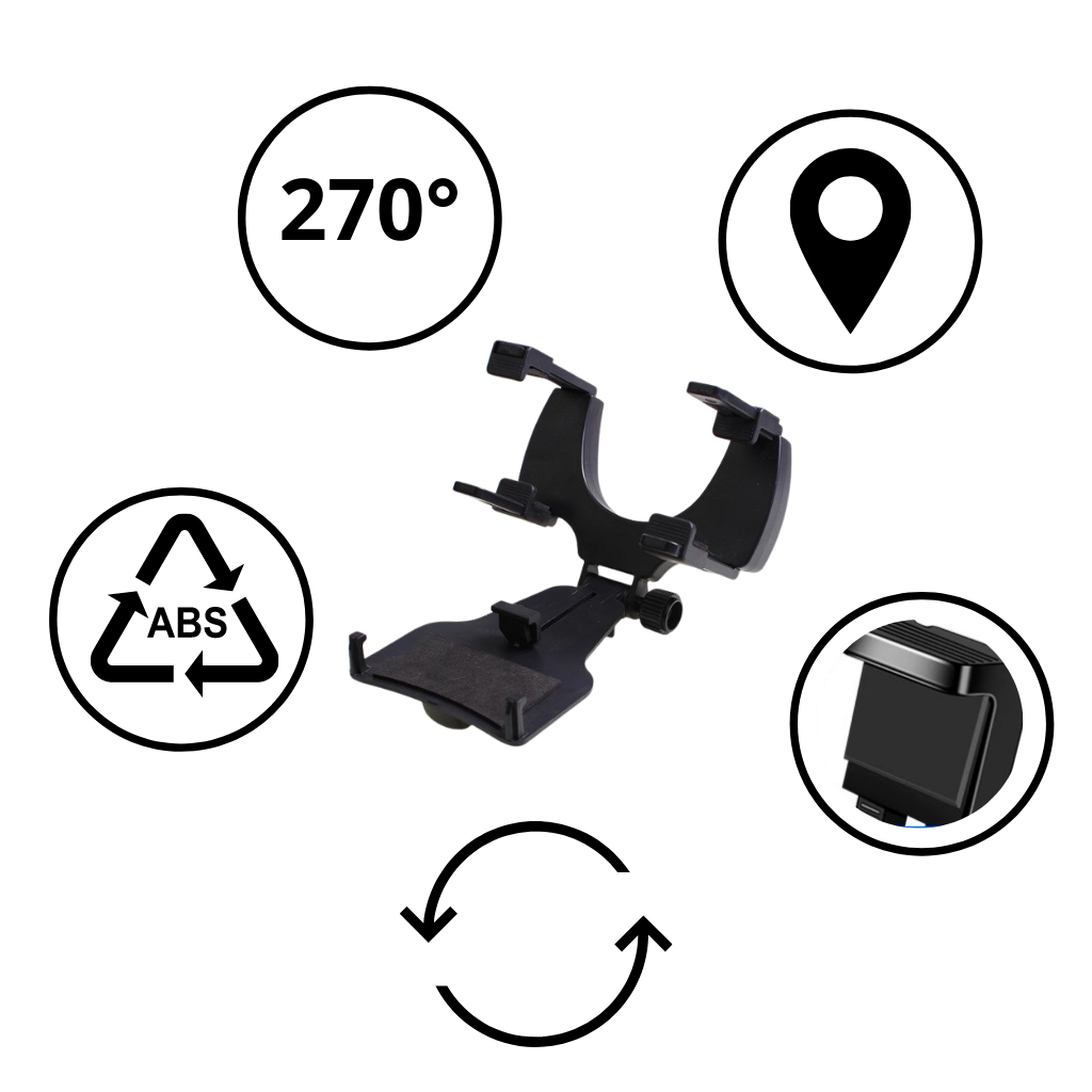 Support de téléphone pour rétroviseur de voiture - Ozerty