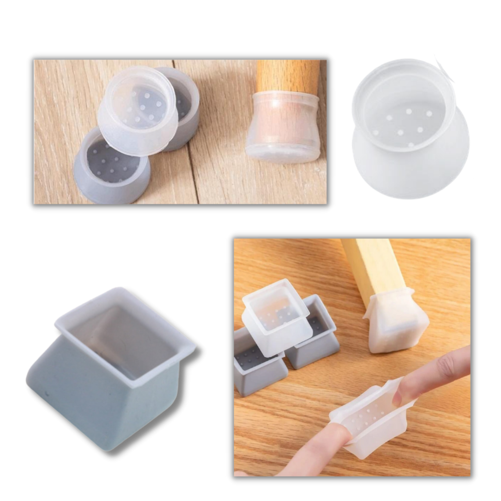 Pack de 8 protections en silicone pour pieds de meubles - Ozerty