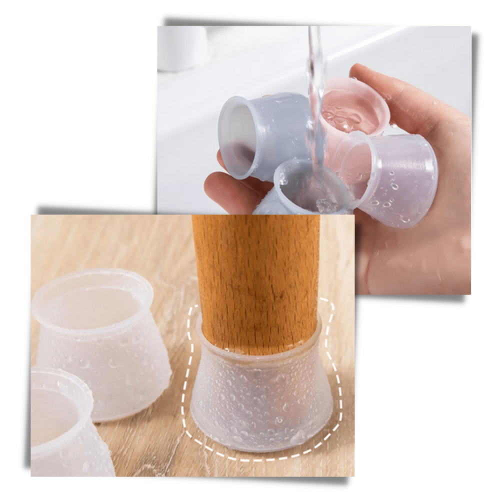 Pack de 8 protections en silicone pour pieds de meubles - Ozerty