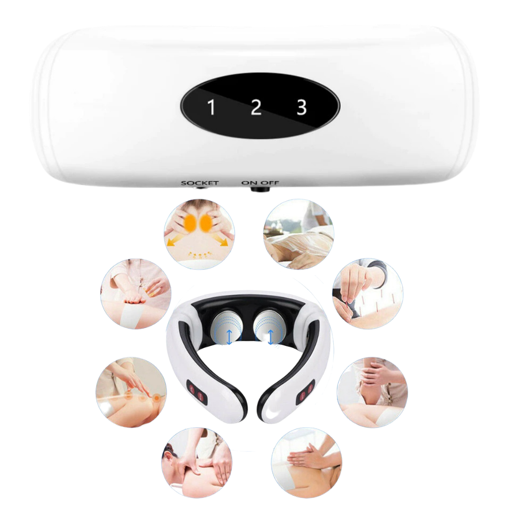 Masseur de cervical à traction circulaire avec chauffage infrarouge - Ozerty