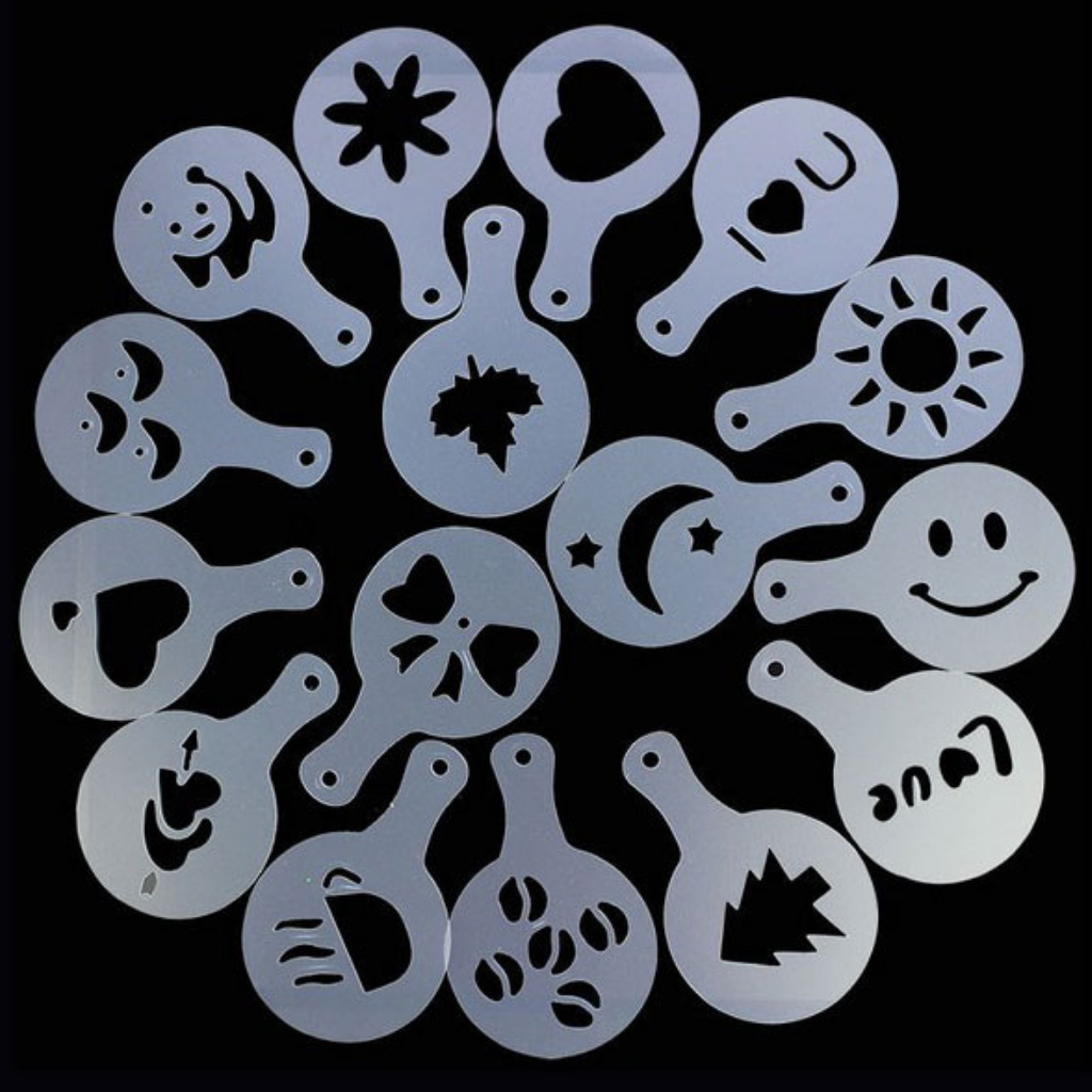 Coffee Stencils (16 Pieces)