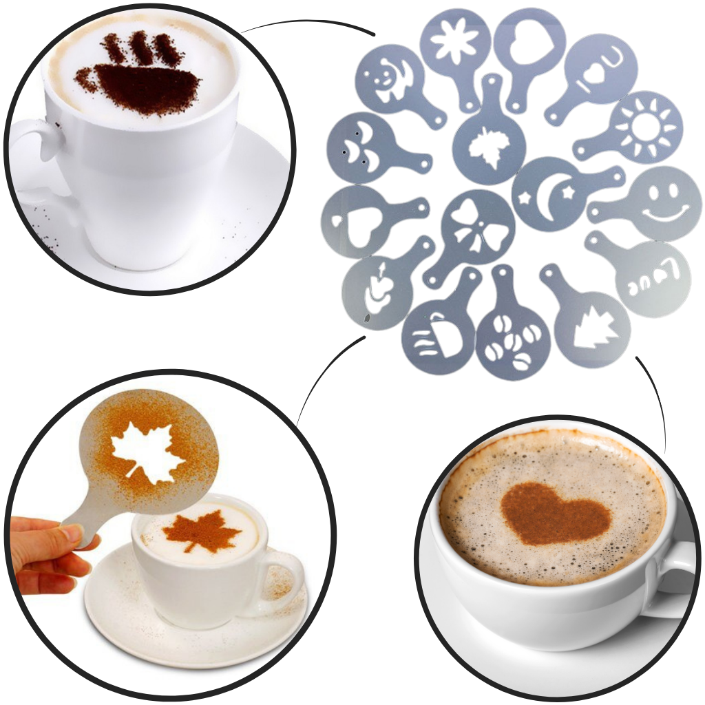 Coffee Stencils (16 Pieces)
