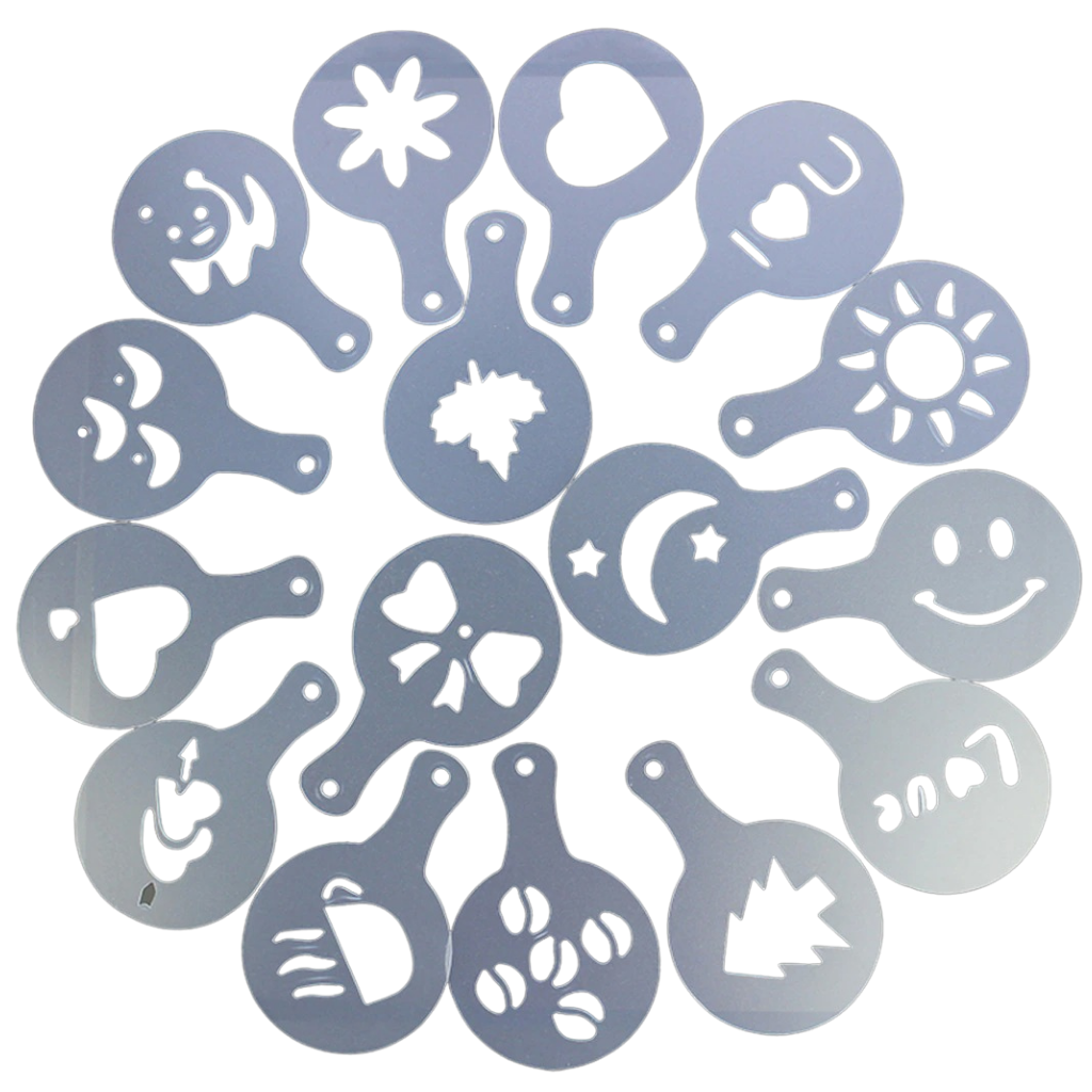 Coffee Stencils (16 Pieces)