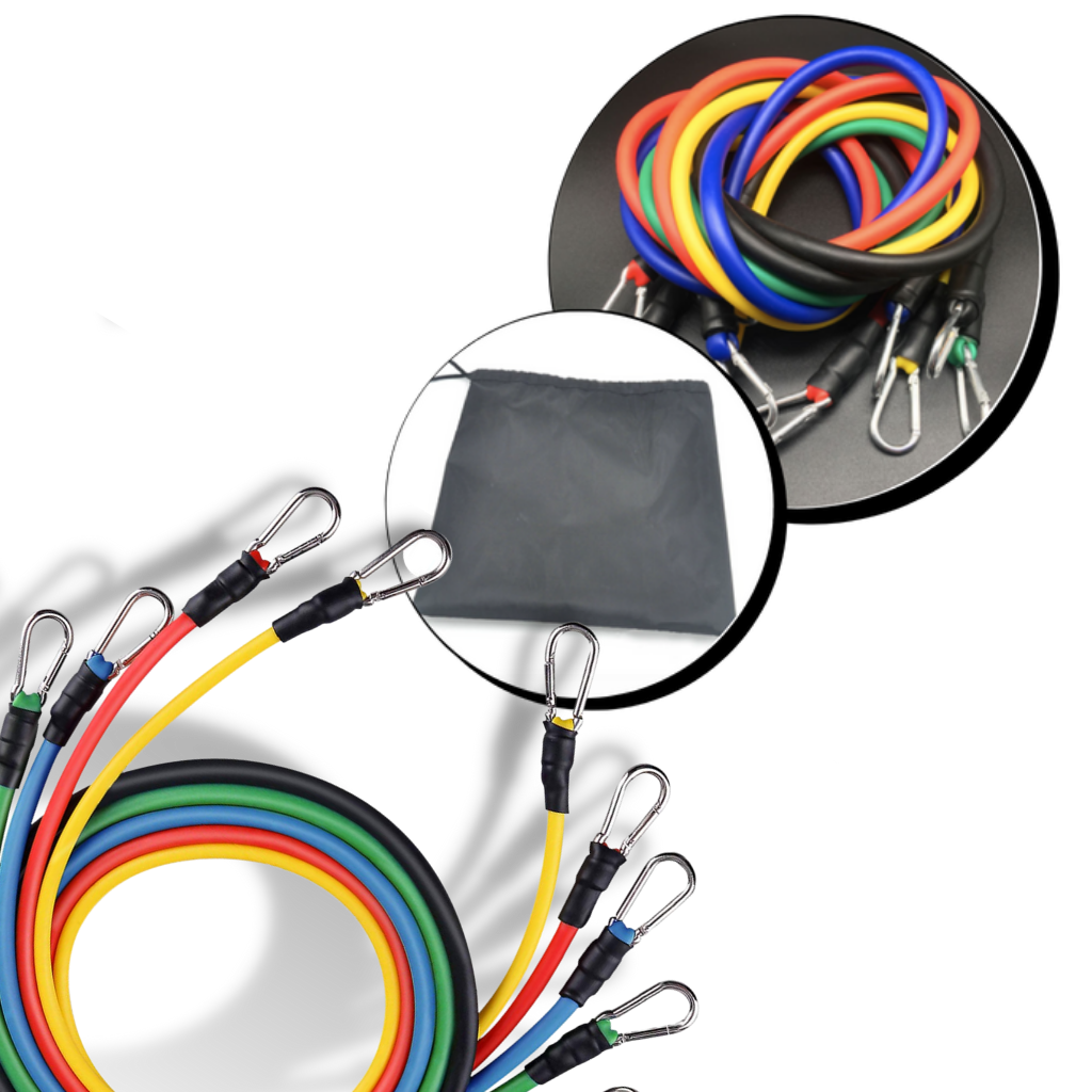 Ensemble complet de bandes de résistance fitness (11 pièces) - Ozerty