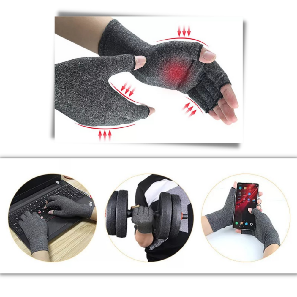 Gants de compression pour le soulagement des douleurs articulaires - Ozerty