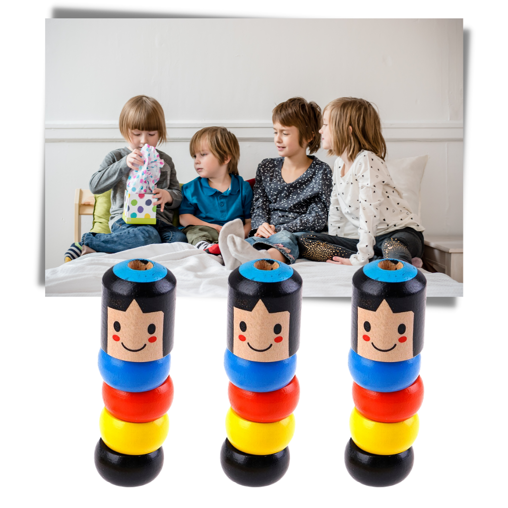 Jouet magique d'homme en bois incassable - Ozerty