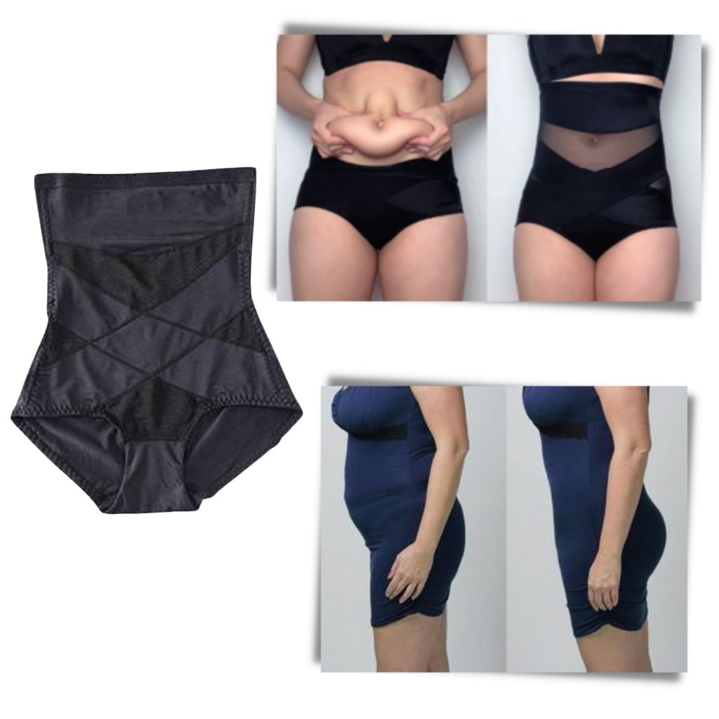 Sous-vêtements de maintien à compression croisée amincissante pour les abdominaux - Ozerty