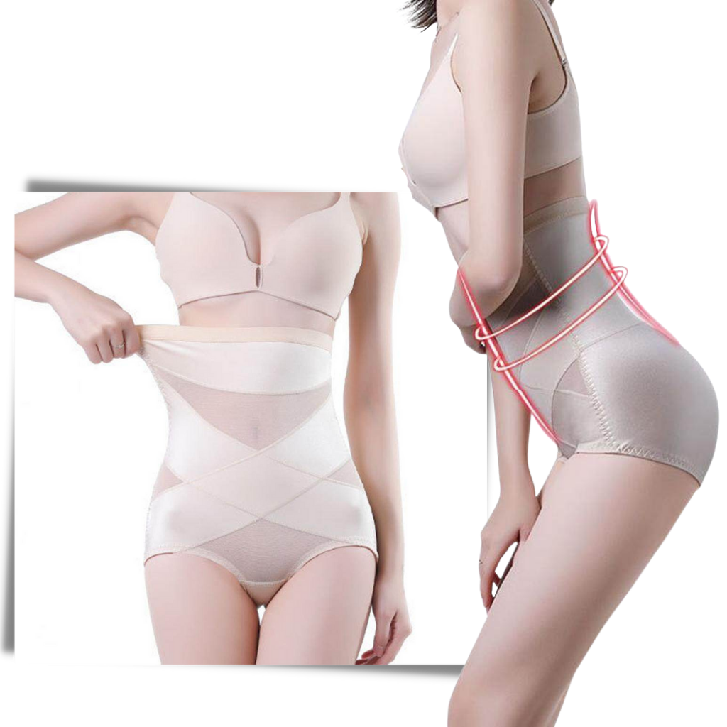 Sous-vêtements de maintien à compression croisée amincissante pour les abdominaux - Ozerty