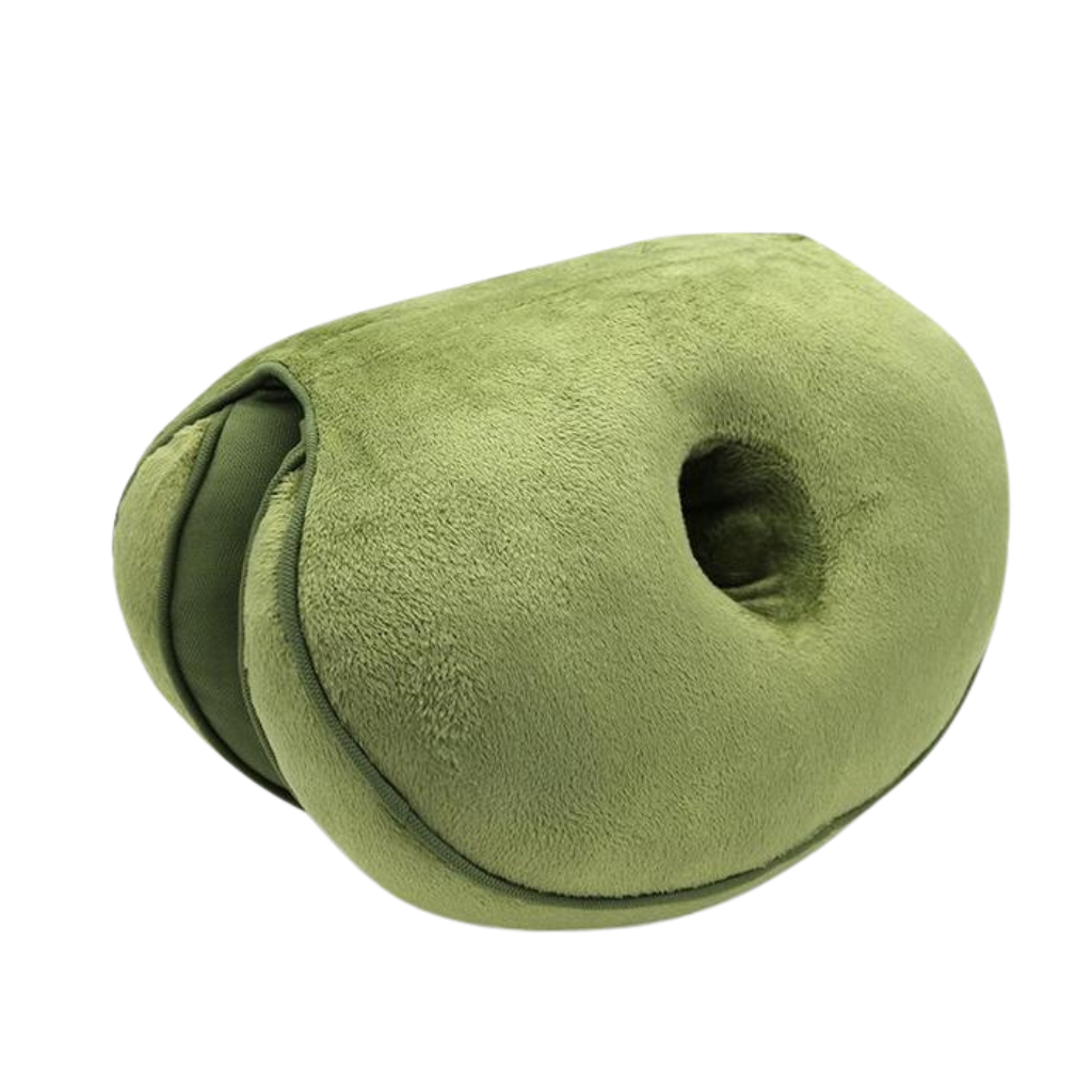 Double seat cushion for buttocks