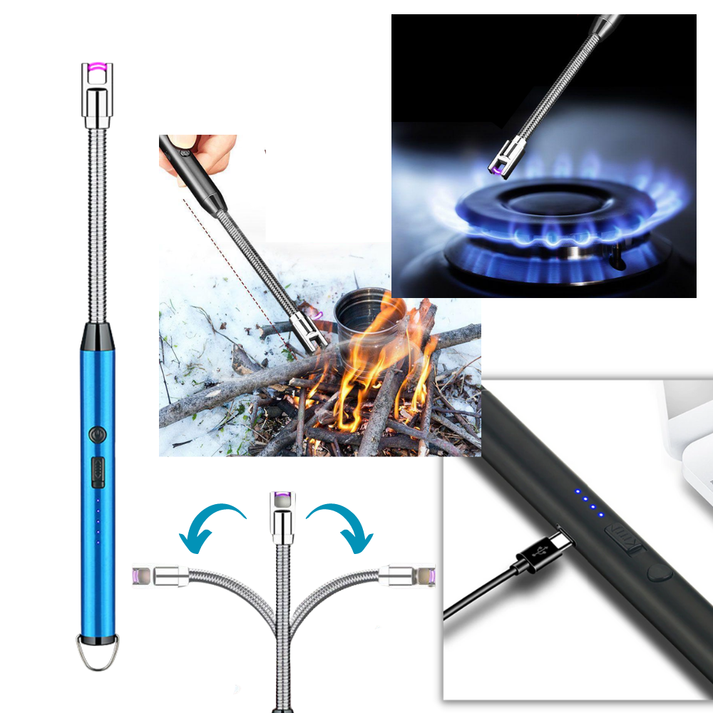 Briquet de cuisine rechargeable et résistant au vent