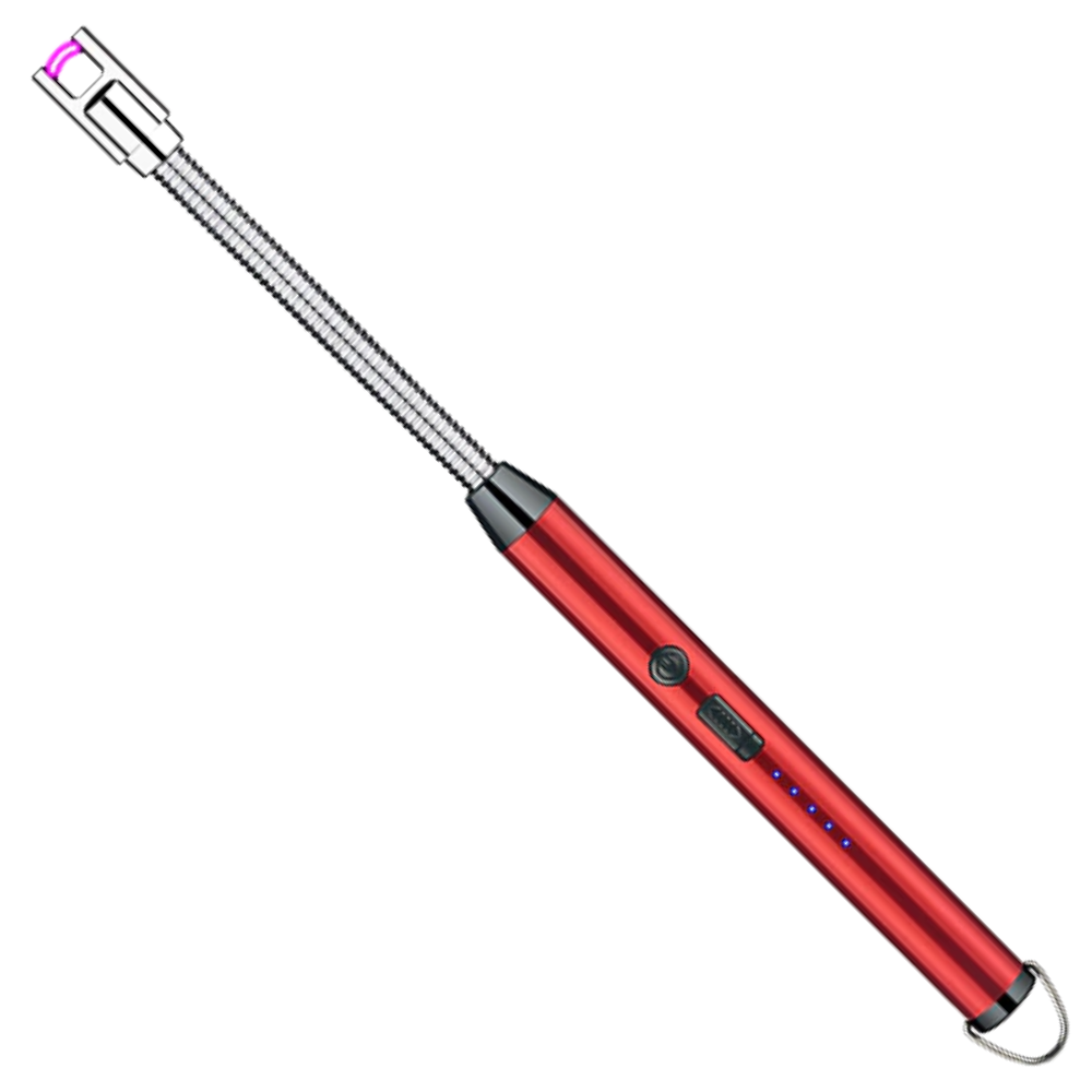 Rechargeable, wind-resistant kitchen lighter