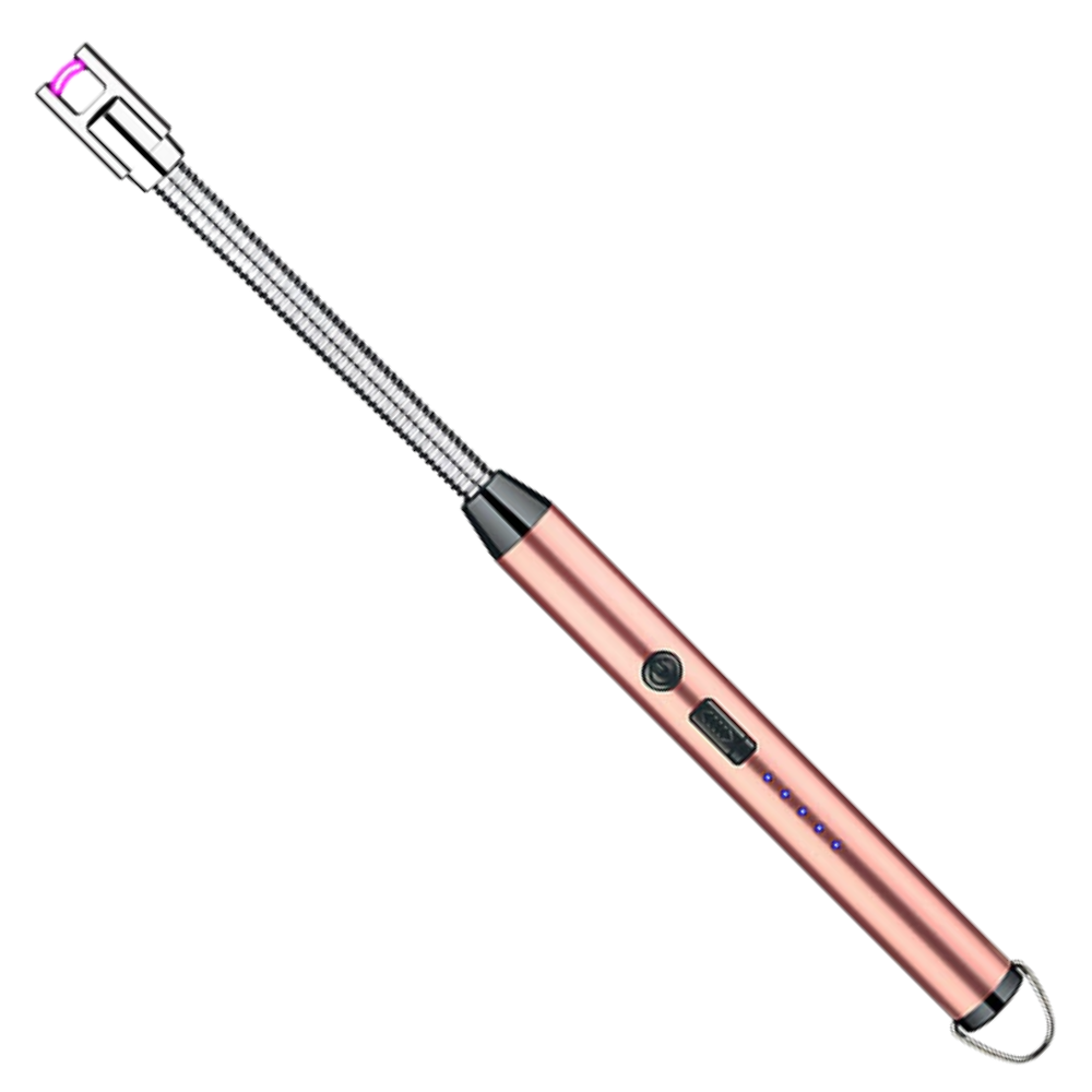 Rechargeable, wind-resistant kitchen lighter