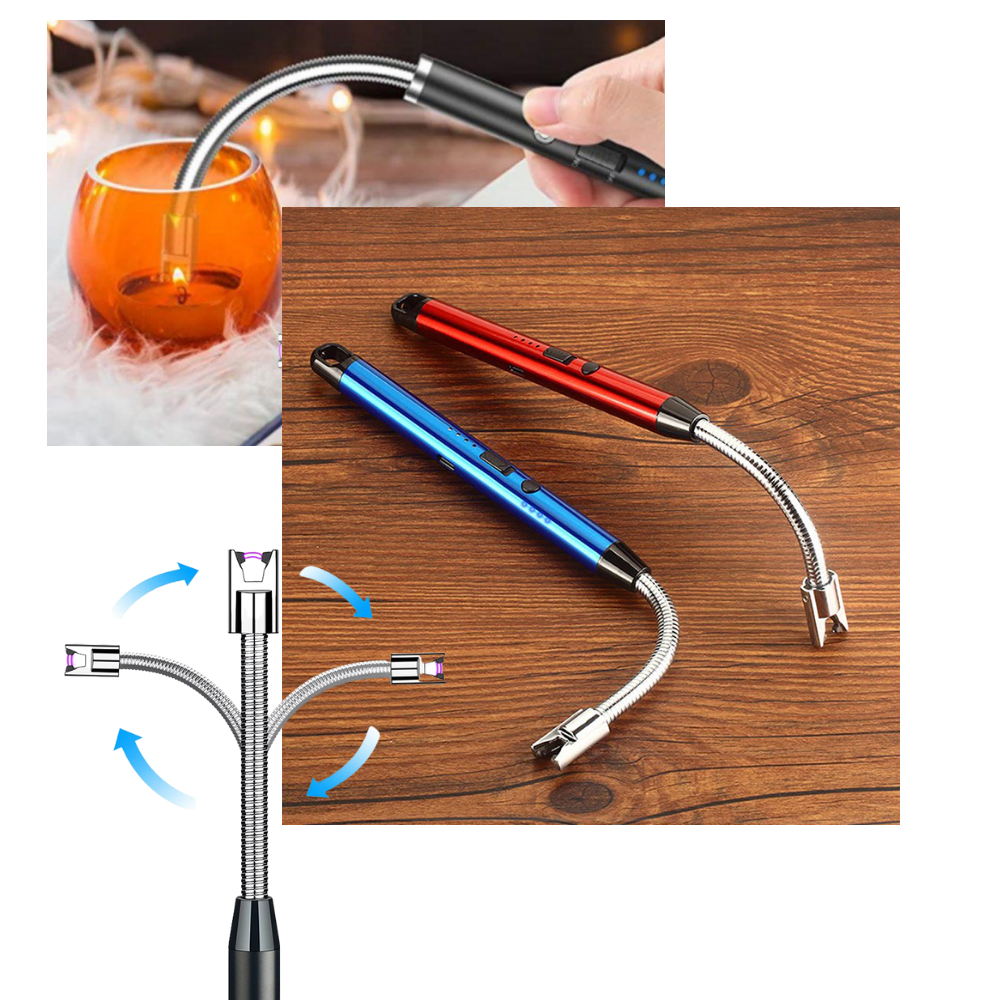 Briquet de cuisine rechargeable et résistant au vent - Ozerty