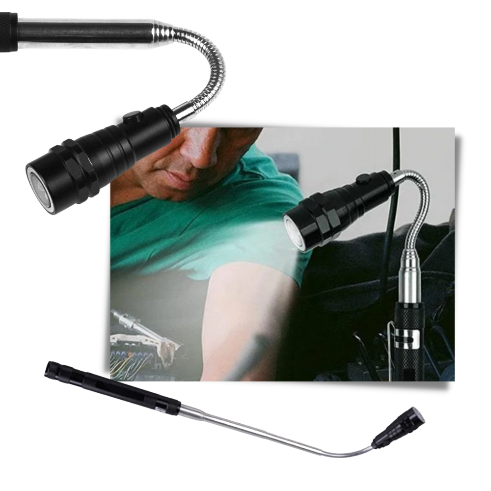 Torche à LED magnétique et télescopique - Ozerty
