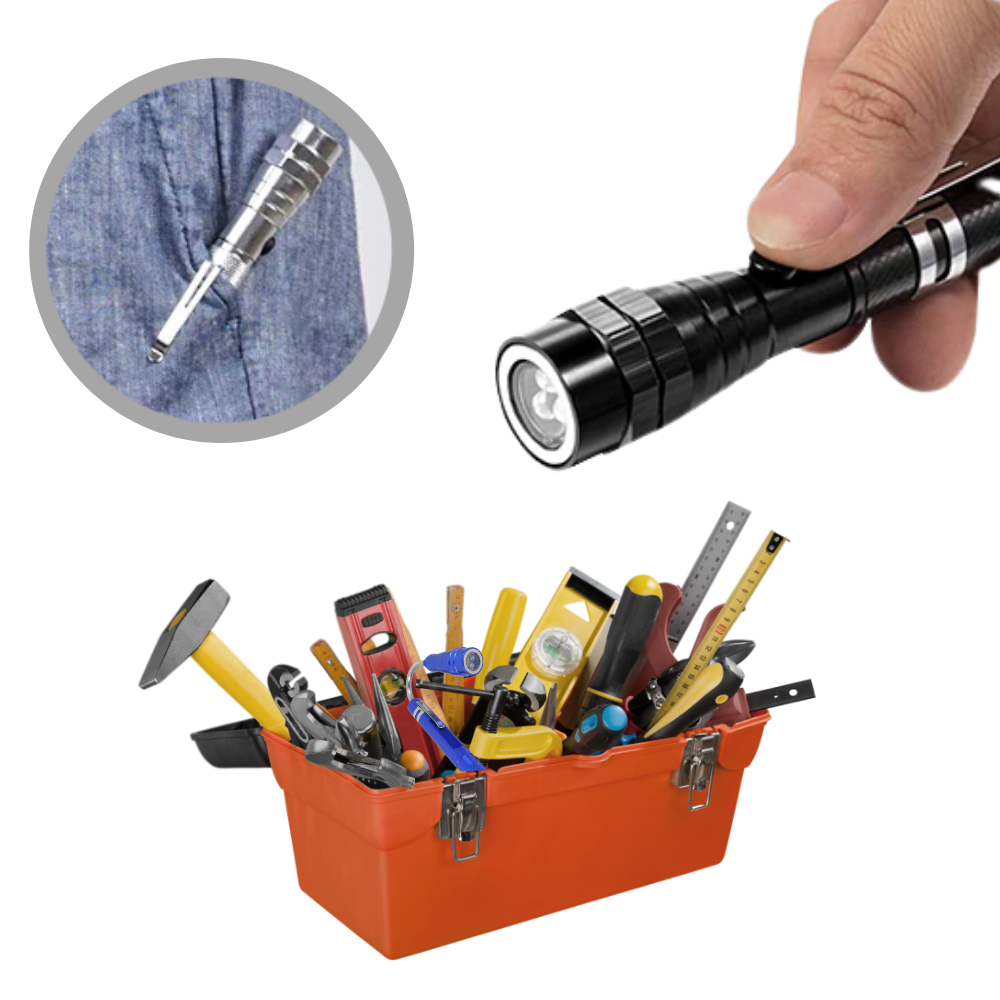 Torche à LED magnétique et télescopique - Ozerty