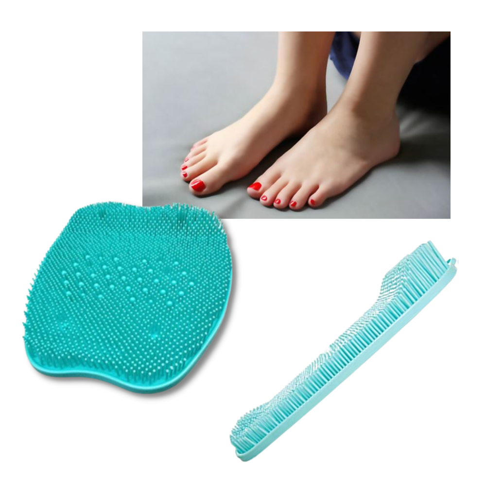 Tapis de douche nettoyant et exfoliant pour le massage des pieds - Ozerty