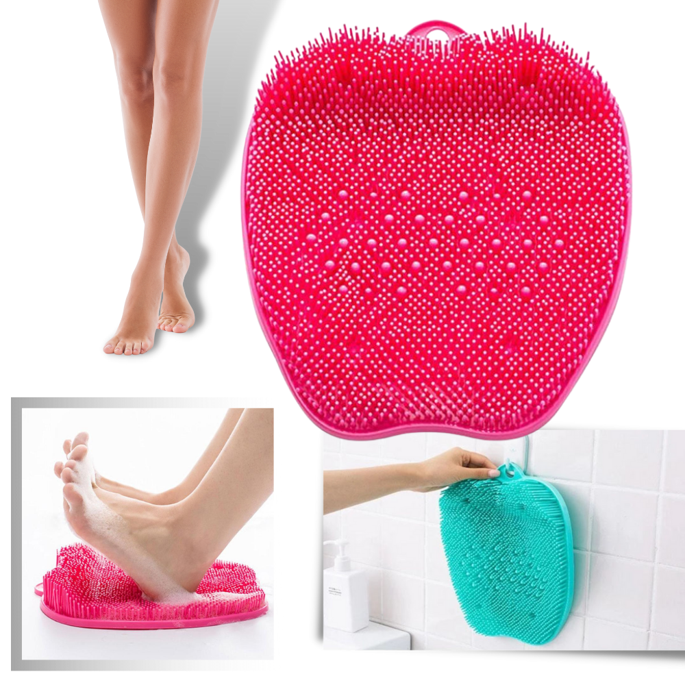 Tapis de douche nettoyant et exfoliant pour le massage des pieds