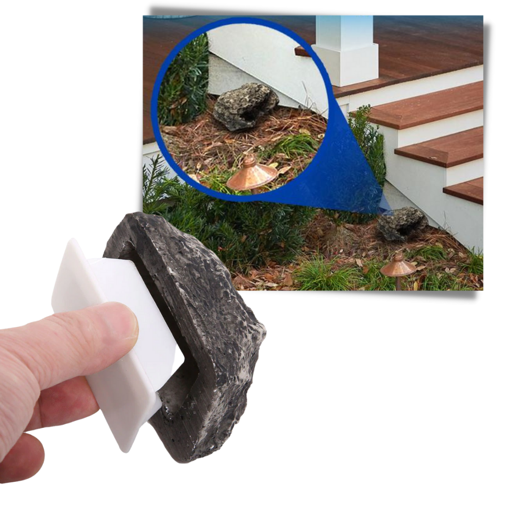 Fake rock to hide keys