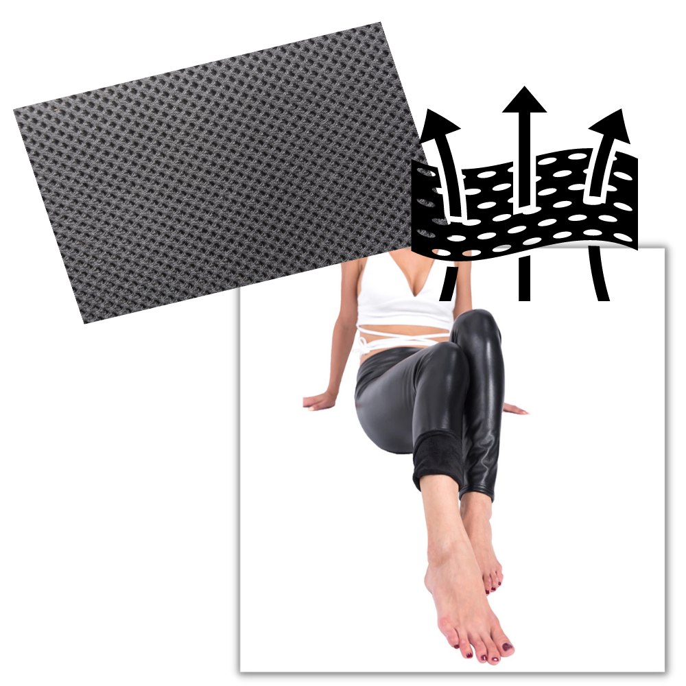 Pantalon en cuir artificiel à taille haute - Ozerty