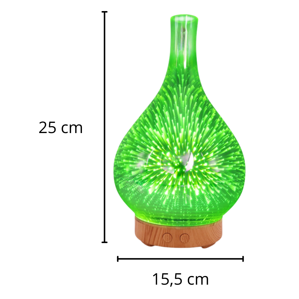 Diffuseur d'huiles essentielles motif feux d'artifice en forme de vase - Ozerty