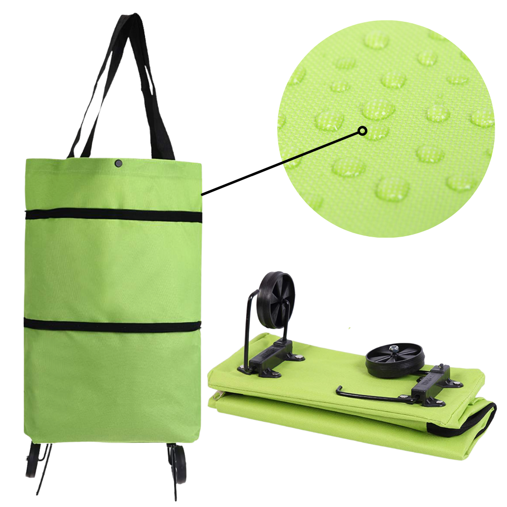 Sac de commission à roulettes pliable 30L - Ozerty