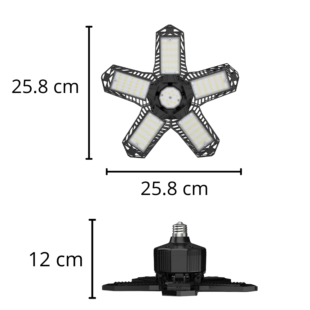 Lumière de garage avec 5 panneaux pliables - Ozerty